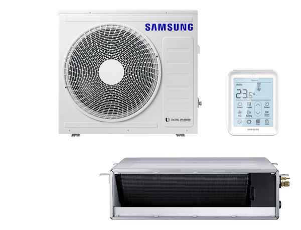 SAMSUNG BAC Kanaleinbaugerät Set Kühlen 7.1 kW | Heizen 8.0 kW AC071RNMDK SH11N