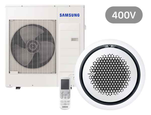 SAMSUNG BAC Deckenkassette Set Kühlen 12.0 kW | Heizen 13.0 kW AC120RN4PK IR 400 V rund