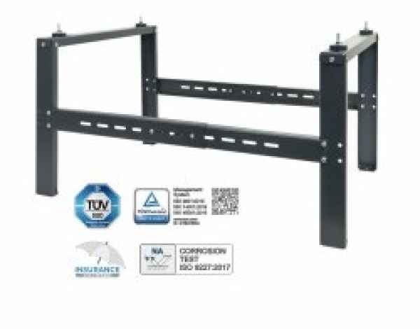 Bodenkonsole für Wärmepumpengeräte schwarzgrau, Höhe 400 mm, Tiefe 540 mm