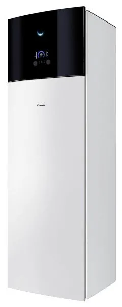 DAIKIN Altherma 3 WS 6 kW H/CSole-Wasser-Wärmepumpe, 180l SpeicherDAIKIN Altherma 3 WS 6 kW H/CTyp: EWSAX06D9WTechnische Daten:Dimension (HxBxT): 1891x597x666 mmGewicht: 222 kgSpeicher Wasservolumen: 180 LSpeicher Isolierung Wärmev