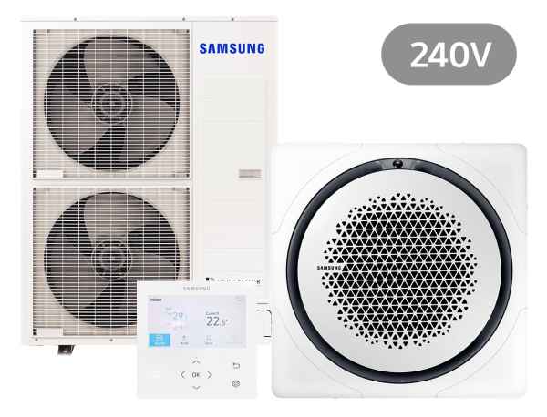 SAMSUNG BAC Deckenkassette Set Kühlen 13.4 kW | Heizen 15.5 kW AC140RN4PK KB 240 V eckig