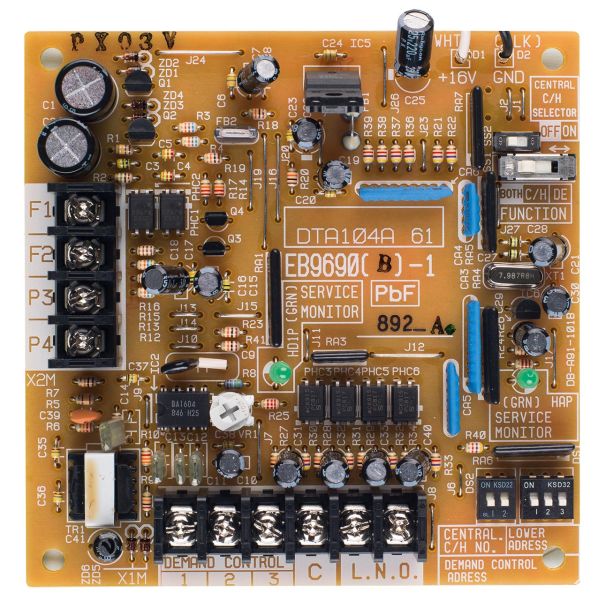 Zusatzplatine zu DAIKIN AGTyp DTA104A62-9Zusatzplatine für Gruppenschaltung,Schallreduzierung der VRV AußengeräteTyp: DTA104A62-9Zusatzplatine zur Gruppenumschaltung derBetriebsart Kühlen/Heizen für mehr alsein Außengerätsystem und für