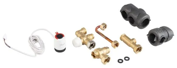 3 Wege-Ventil mit Antrieb3-Wege-Ventil mit Antrieb EKT3VK1Als Bypass zur Heizwasserumleitung undAbschaltung des Heizwasserdurchflusses.Für DAIKIN HPC Wandgeräte inReihenschaltung.