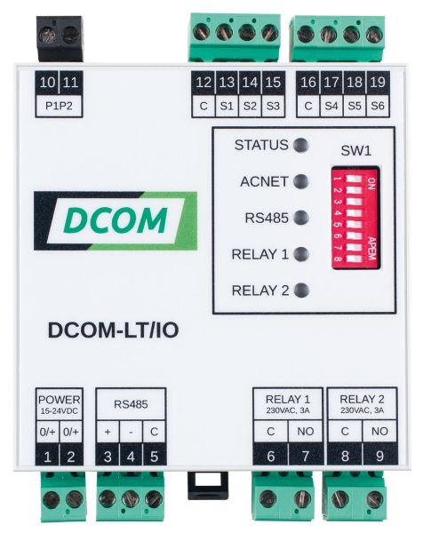 DCOM Gateway für Kaskaden I/O zurVerbindung WP und Kaskadenregler EKCC-WDCOM-Gateway (Modbus RTU-Interface)DCOM-LT/IOGeeignet zum Überwachen und Steuern derDAIKIN Altherma Innengeräte.Als Interface für ein BMS geeignet.