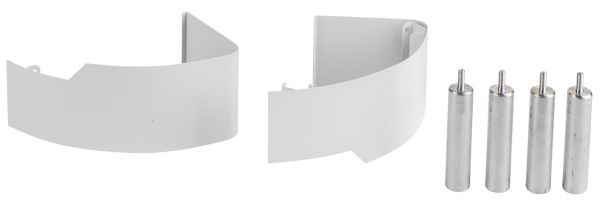 Abdeckung für AnschlussleitungZur unauffälligen RohrführungStandfüße für HPC TruhengeräteEKFAZur bodenstehenden Montage und Abdeckungder Anschlussleitungen.Vier Gewindestutzen mit Abdeckung zurunauffälligen Rohrführung der Anbindungvon