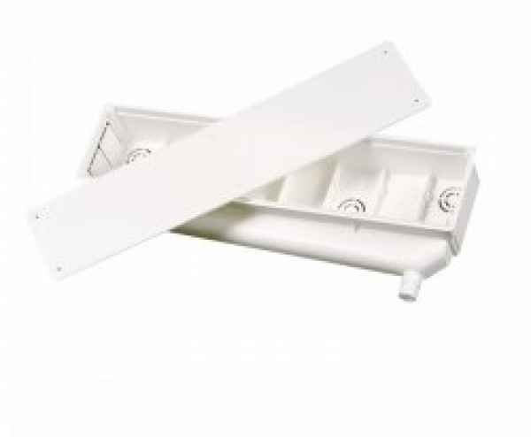 Installationsbox mit Kondensatwanne, Abfluss unten 427x113x65 mm