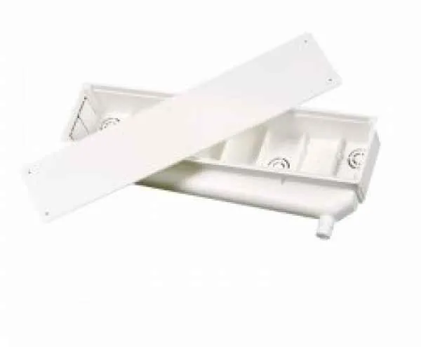 Installationsbox mit Kondensatwanne, Abfluss unten 427x113x65 mm