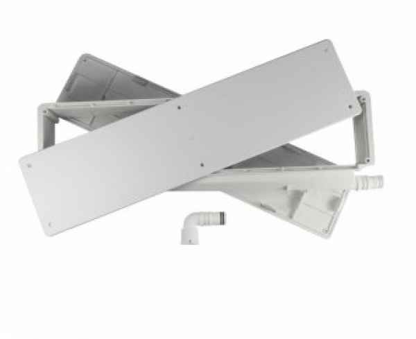 Installationsbox mit Kondensatwanne, Abfluss seitlich/unten 530x103x63 mm