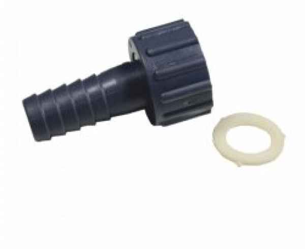 Schlauchtülle, gerade, 16 mm mit Überwurfmutter 3/4"" Innengewinde