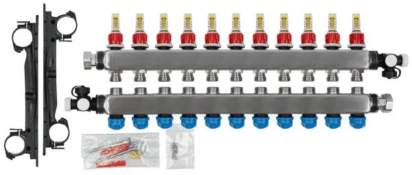 Heizkreisverteiler Edelstahl, RMV 1111-fach Verteiler, Maße 44 x 66,5 cmDAIKIN Heizkreisverteiler Edelstahl, RMV11Typ: ECOLLECTRMV11A