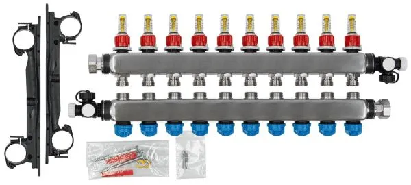 Heizkreisverteiler Edelstahl, RMV 1010-fach Verteiler, Maße 44 x 61,5 cmDAIKIN Heizkreisverteiler Edelstahl, RMV10Typ: ECOLLECTRMV10A
