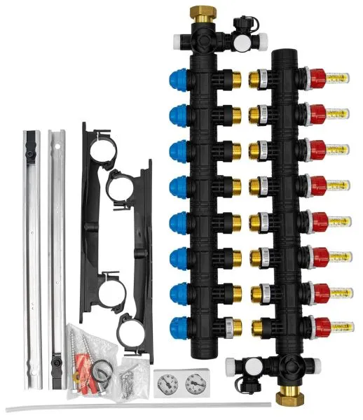 Heizkreisverteiler Kunststoff, RMX 88-fach Verteiler, Maße 44 x 50 cmDAIKIN Heizkreisverteiler Kunststoff,RMX 8Typ: ECOLLECTRMX8A