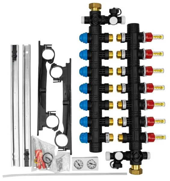 Heizkreisverteiler Kunststoff, RMX 77-fach Verteiler, Maße 44 x 45 cmDAIKIN Heizkreisverteiler Kunststoff,RMX 7Typ: ECOLLECTRMX7A