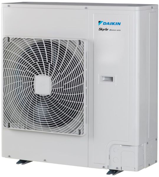 DAIKIN R-32 SkyAir A-Serie AußengerätTyp RZASG140MY1 R-32 Advance SerieDAIKIN R32 Sky Air AußengerätAdvance SeriesFür den Kühl- oder HeizbetriebTyp: RZASG140MY1GeräteaufbauDAIKIN R32 Sky Air Außengerät alsdrehzahlgeregelte Kompressor-/