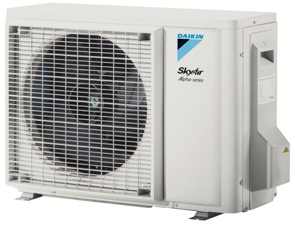 DAIKIN R-32 Mini Sky Air AußengerätTyp RZAG60ADAIKIN R32 Mini-Sky Air AußengerätAlpha SeriesFür den Kühl- oder HeizbetriebTyp: RZAG60AGeräteaufbauDAIKIN R32 Mini-Sky Air Außengerät alsdrehzahlgeregelte Kompressor-/Kondensatoreinheit,