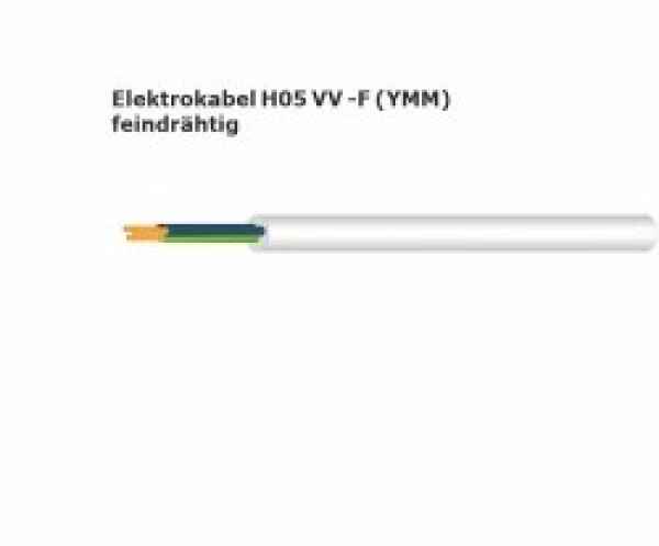 Energieleitung 5 x 2,5 mm², H05VV-F 5G2,5gr (YMM) -  100 m Bund