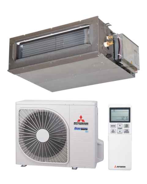 Mitsubishi Heavy S-Serie FDUM Monosplit Kanalgerät-Set - FDUM40VH + SRC40ZSX-W1 - 4,0 kW