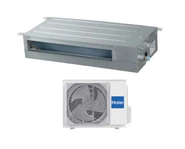 Haier KANALEINBAUGERÄT FLACHES DESIGN Set AD71S2SS1FA(H) + 1U71S2SR2FA - 7,1 kW Haier KANALEINBAUGERÄT FLACHES DESIGN Set AD71S2SS1FA(H) + 1U71S2SR2FA - 7,1 kW