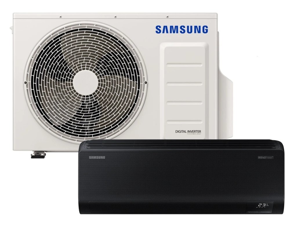 Samsung WindFree Avant S2 Black Klimaanlage 2,5 kW Set WLAN Inverter AR70F09C1ABNEU + AR70F09C1AWXEU