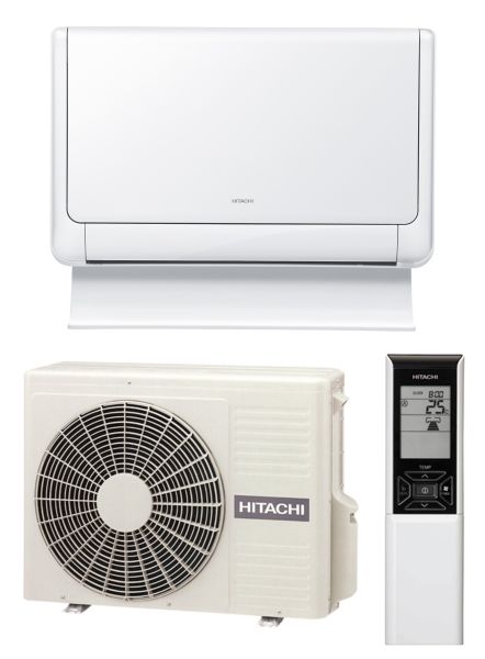 Hitachi RAF-25RXE + RAC-25FXE – Truhengerät-Set 2,5 kW R32 – Split-Klimaanlage
