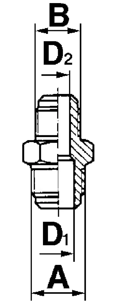 Verbindungsnippel reduziert VR 7/8"UNFx3/4"UNF