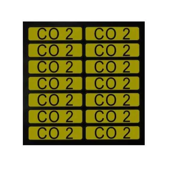 Aufkleber für Richtungspfeile CO2 (1 Satz = 14 St.)