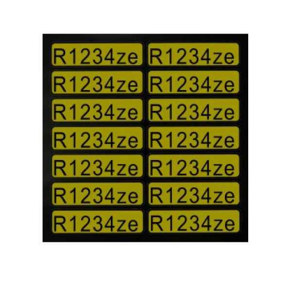 Aufkleber für Richtungspfeile R1234ze (1 Satz = 14 St.)