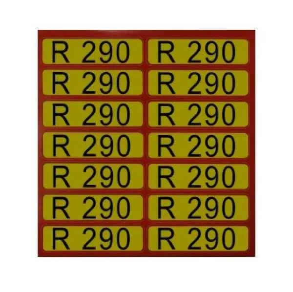 Aufkleber für Richtungspfeile brennbar R290 (1 Satz = 14 St.) brennbar
