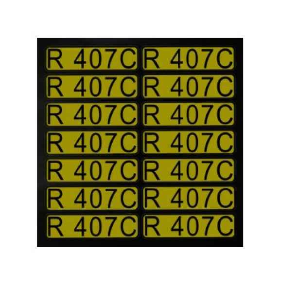 Aufkleber für Richtungspfeile R407C (1 Satz = 14 St.)