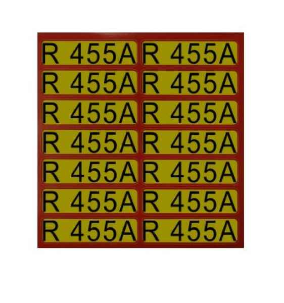 Aufkleber für Richtungspfeile brennbar R455A (1 Satz = 14 St.) brennbar