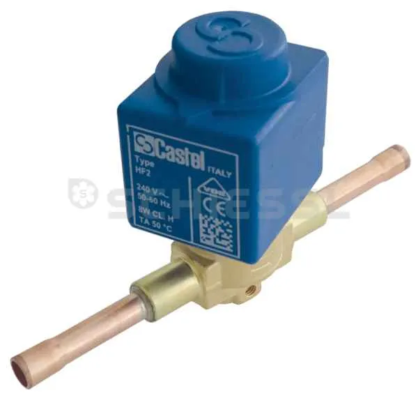 Castel Magnetventil m.Spule HF2 230V 1098/7A6 22mm Löt (o.Stecker)