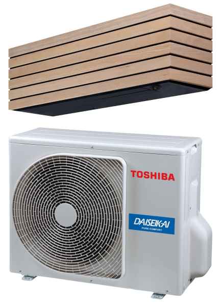 TOSHIBA DAISEIKAI 10 Wood Monosplit Wandgerät-Set - RAS-B13S4KVDG-E + RAS-13S4AVPG-E - 3,5 kW TOSHIBA DAISEIKAI 10 Wood Monosplit Wandgerät-Set - RAS-B13S4KVDG-E + RAS-13S4AVPG-E - 3,5 kW