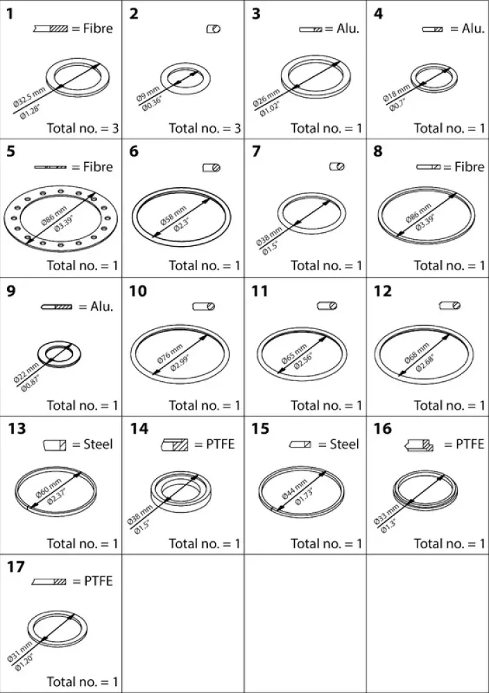 Danfoss Reparatursatz f. ICS/ICLX 65/80 027H6017