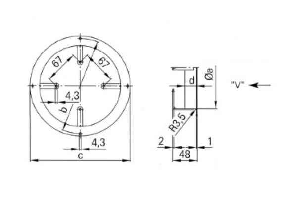 EBM Wandring D=200mm saugend (V) 52544-2-4037