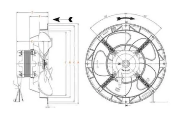 Glems Ventilatormotor axial GT18A-300 (alt GT20A-300)
