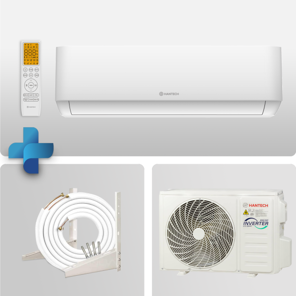 HANTECH 12000 BTU 3,4 kW Split Klimaanlage WLAN R32 Mod. HPRO 3m Leitung + Halter HANTECH 12000 BTU 3,4 kW Split Klimaanlage WLAN R32 Mod. HPRO 3m Leitung + Halter