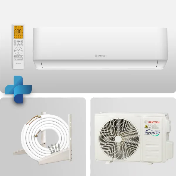 HANTECH 12000 BTU 3,4 kW Split Klimaanlage WLAN R32 Mod. HPRO 3m Leitung + Halter HANTECH 12000 BTU 3,4 kW Split Klimaanlage WLAN R32 Mod. HPRO 3m Leitung + Halter