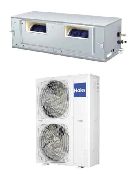 HAIER KANALEINBAUGERÄT mit HOHER PRESSUNG R410A Set - ADH250H1ERG + 1UH250W1ERK - 24,0 kW