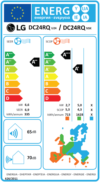 LG DELUXE DC24RH.NSK + DC24RH.U24 Wandgerät-Set 6.6 kW LG DELUXE DC24RH.NSK + DC24RH.U24 Wandgerät-Set 6.6 kW