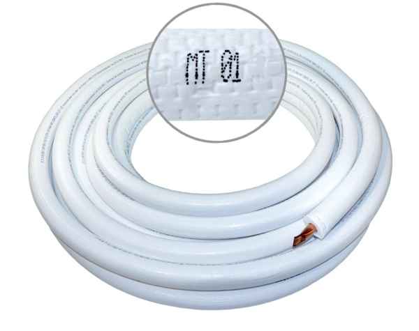 Novaer vorisoliertes Kupferrohr Einzel 1/4"x0,8mm (25m Bund)