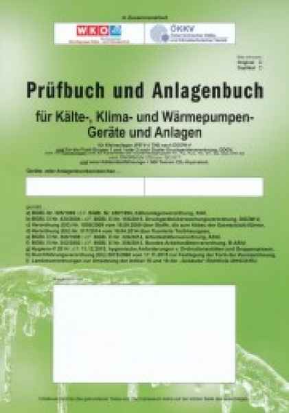 Prüfbuch und Anlagenbuch f. Kleinanlagen nach DGÜW-V