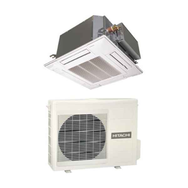 HITACHI 4-Wege-Kassettengerät LC RAI-35RPE + RAC-35NPE Deckengerät-Set - 4,8 kW