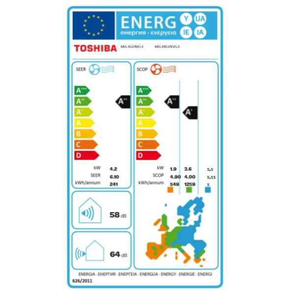 TOSHIBA SEIYA+ RAS-B16E2KVG-E + RAS-16E2AVG-E Wandgerät-Set - 4,2 kW