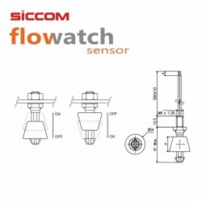 Siccom Flüssigkeitssensor DGFHTF2540, vertikal