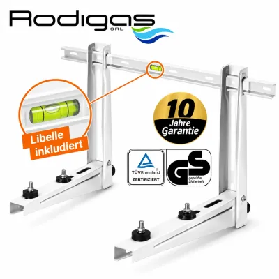 Rodigas MS253 Wandkonsole mit Schiene 450 mm bis 140 kg für Klimaanlagen-Außengeräte