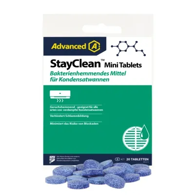 StayClean Mini Tabletten Packung 20 Stück bakterienhemmendes Mittel für Kondensatwannen