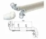 Verbindungsschlauch für Kassettengeräte 32mm-90° auf 32mm-90°, 70 cm