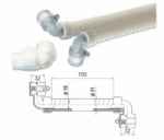 Verbindungsschlauch für Kassettengeräte 25mm-90° auf 32mm-90°, 70 cm