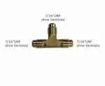 Schraubfitting T-Stück, 3 x 1/4""SAE/7/16"" UNF o. Schrader