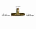 Schraubfitting T-Stück, 2 x 1/4""SAE/7/16""UNF,1x1/8""NPT o. Schrader